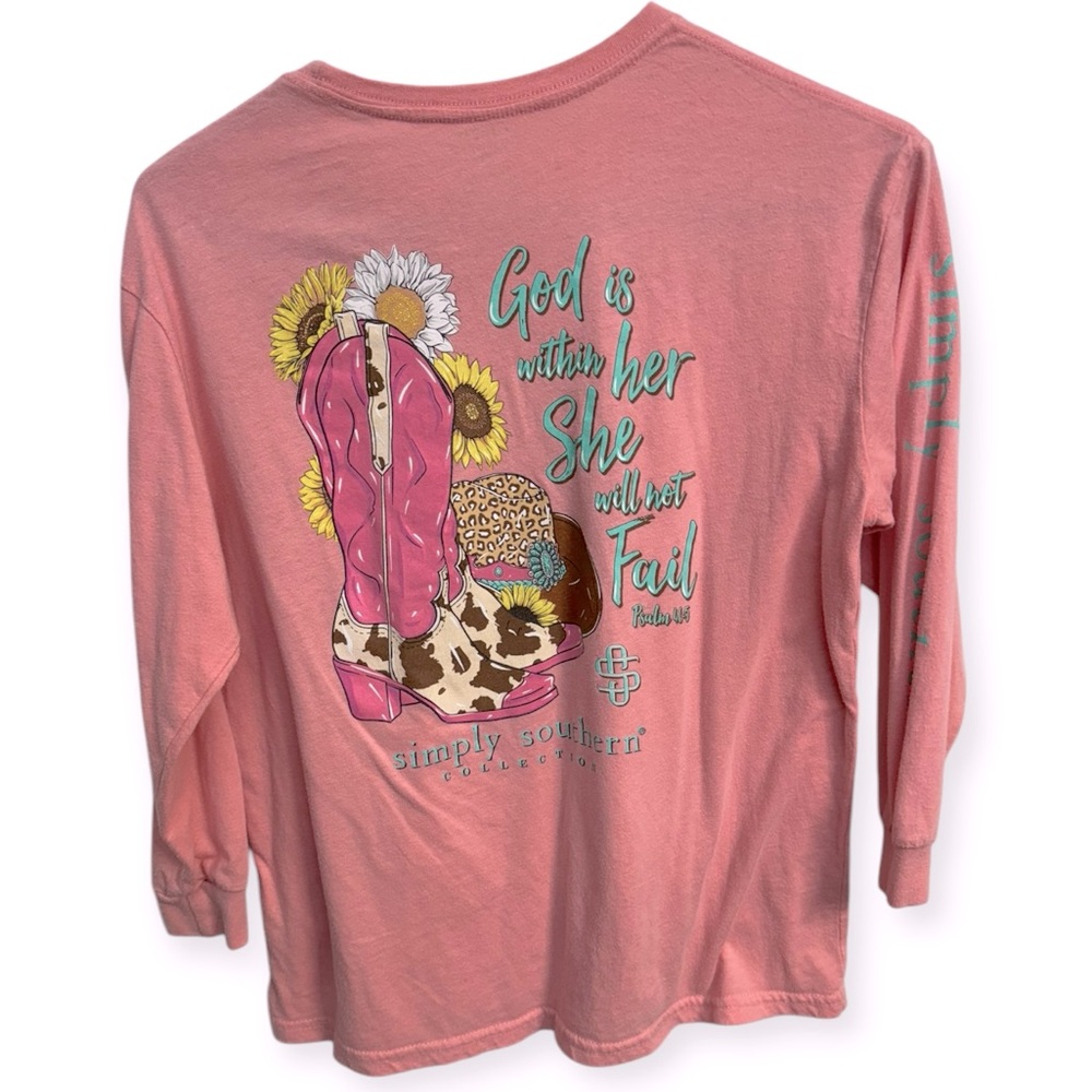 Pink Long Sleeve Shirt with Logo